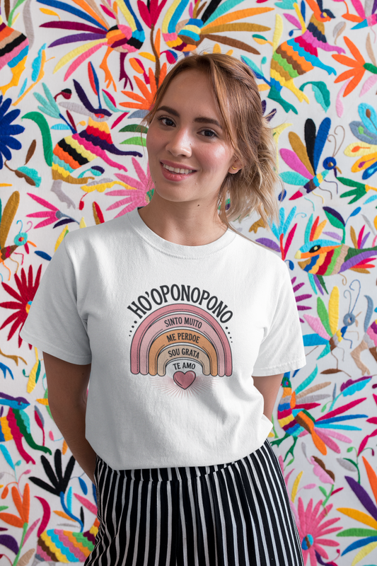 Camiseta Ho'opono pono Arco Iris